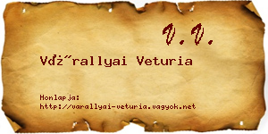 Várallyai Veturia névjegykártya
